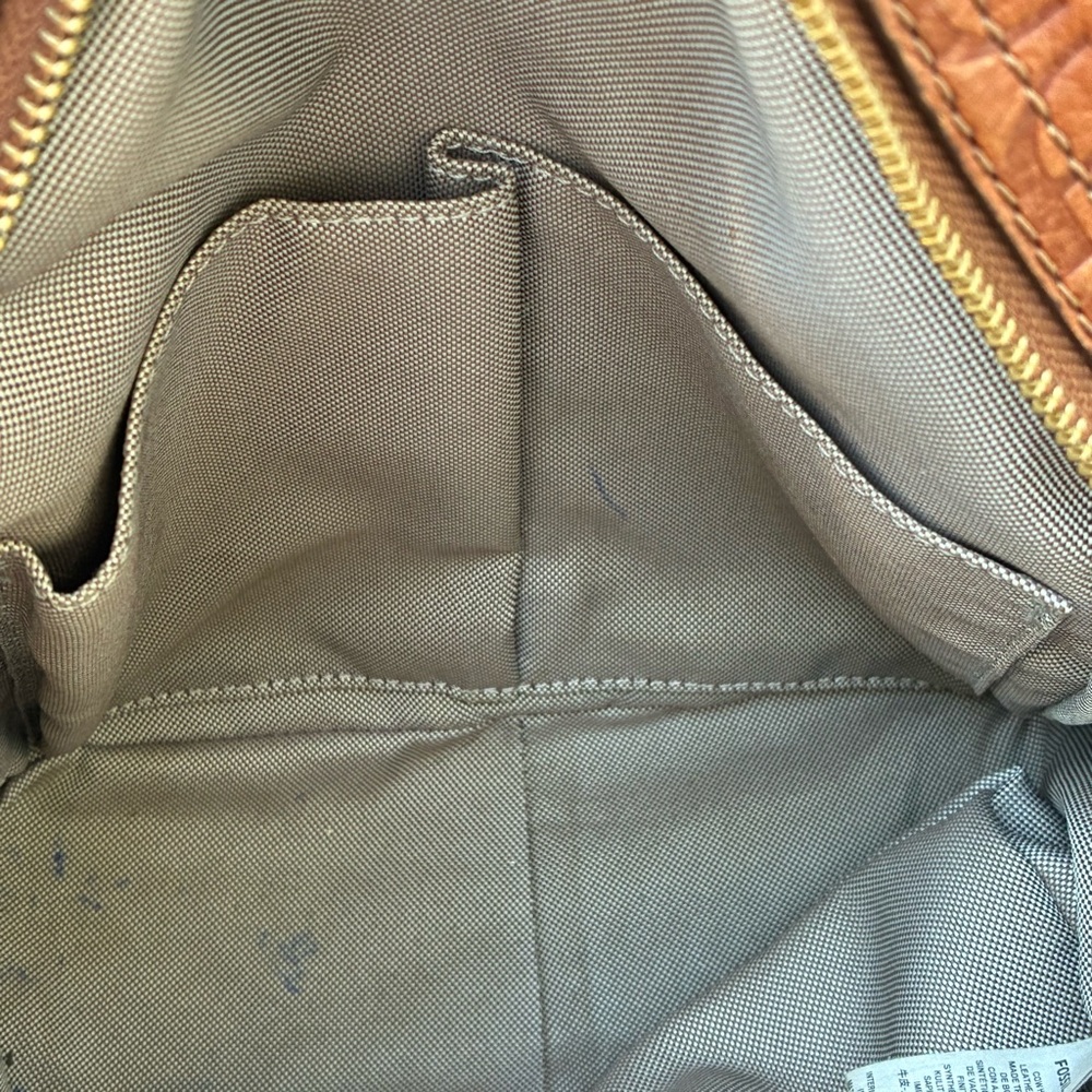 Fossil Megan Brown Leather Backpack - Picture 12 of 16
